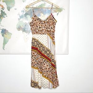 Aerie Dress Red Yellow Floral Paisley Sundress Lined NWT $60 Size Small